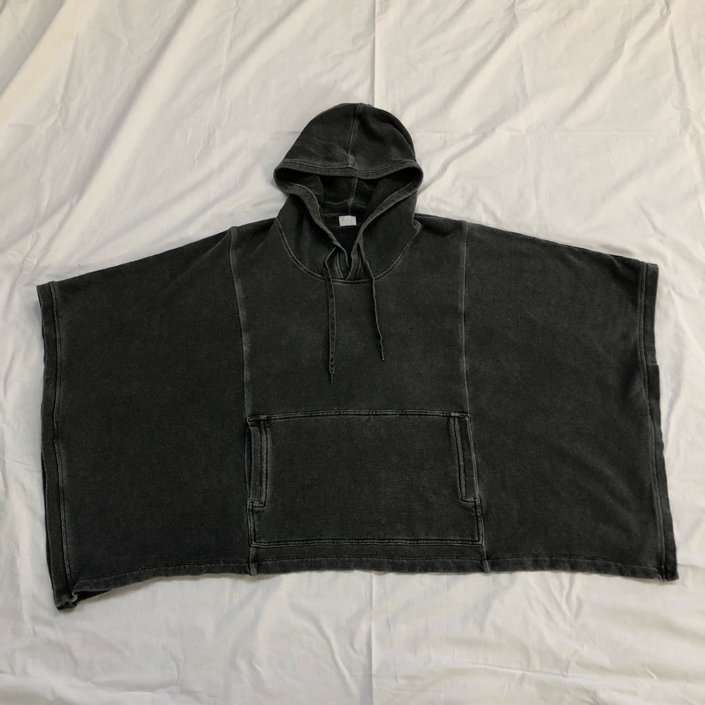 Poetry Charcoal Poncho Sweatshirt Hoodie